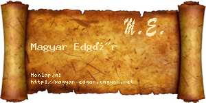 Magyar Edgár névjegykártya