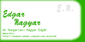 edgar magyar business card